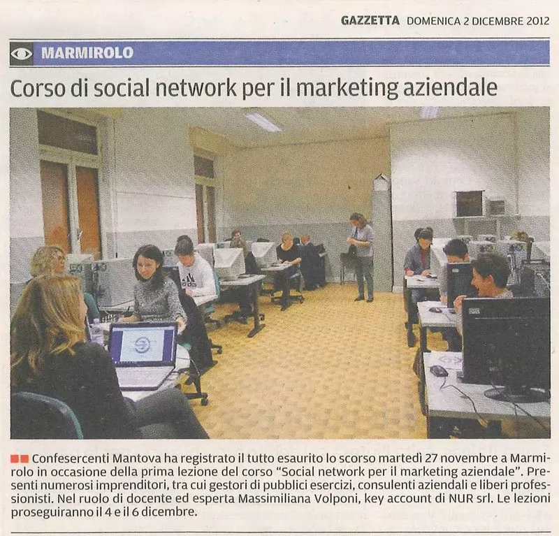 A Marmirolo concluso il corso "Social Network per il Business"