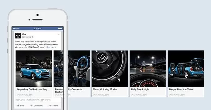 Presenta più prodotti con una stessa inserzione grazie a Facebook Carousel!